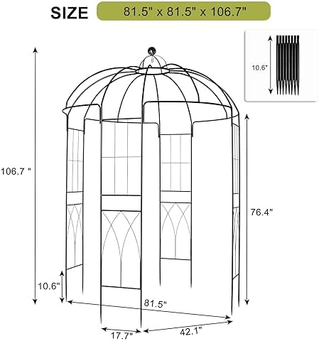 Metalowa pergola na pnącza