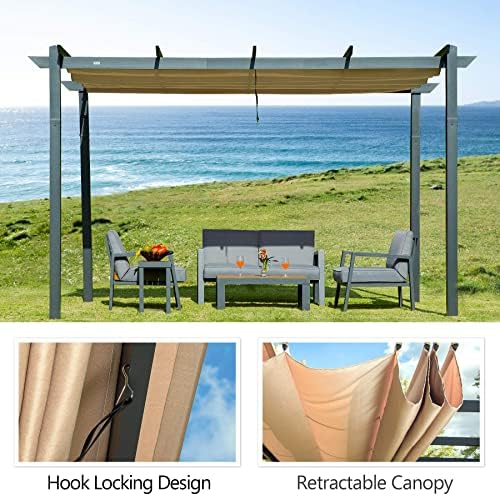 Aluminiowa pergola wysuwana