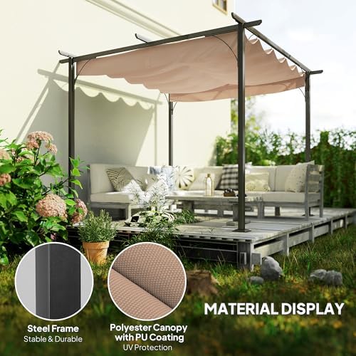 Altana patio z rozsuwanym dachem 3x3 m