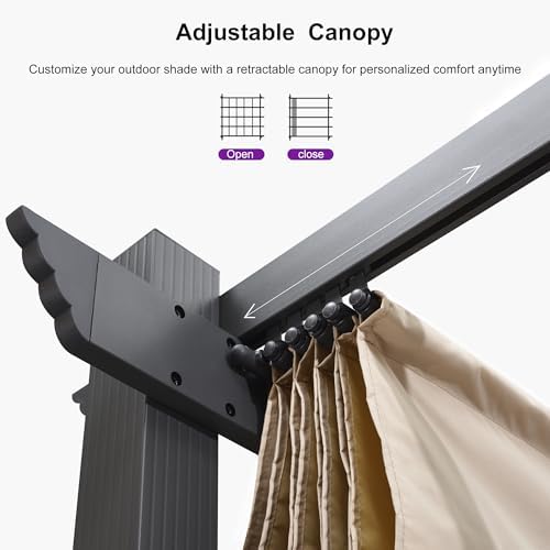 Pergola ogrodowa wysuwana 3x4 metry