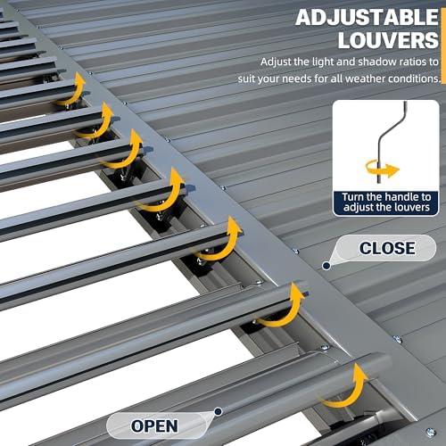 Aluminiowa pergola z regulowanym dachem