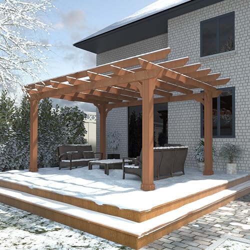 Cedrowa pergola płaska 3x3,6 m