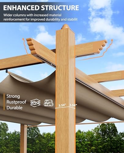 Nowoczesna pergola wysuwana 3x3 metry