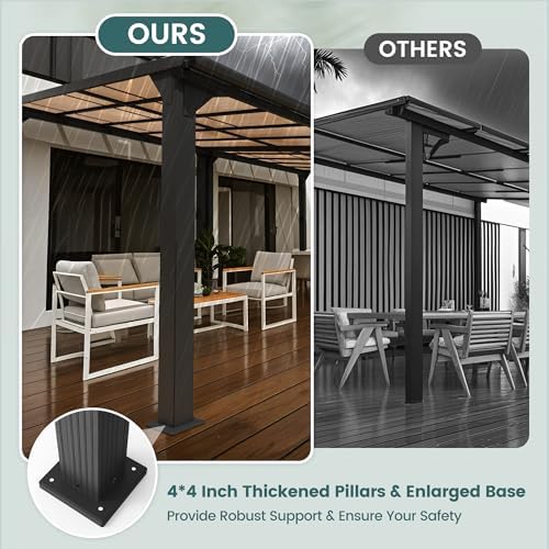 Pergola ścienna duża 3x6 metrów