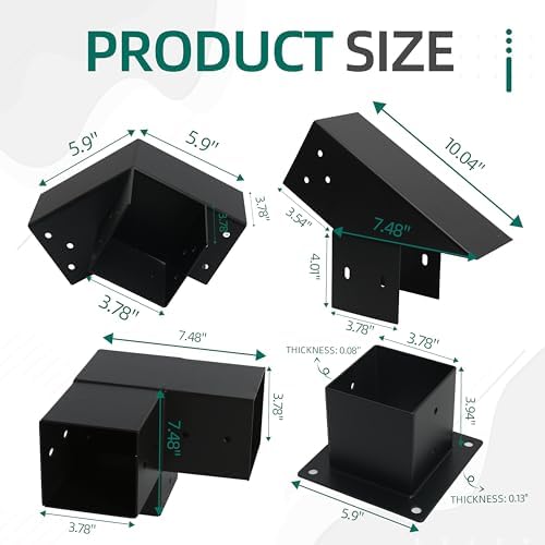 Ukośne mocowania do pergoli