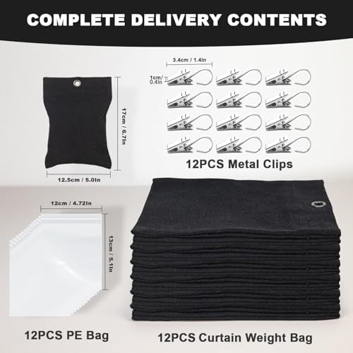 Czarne ciężarki na kurtyny plenerowe