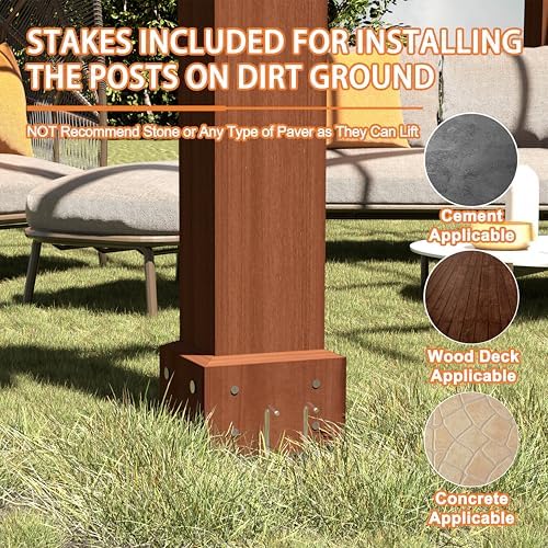 Cedrowa pergola na grille z kratą