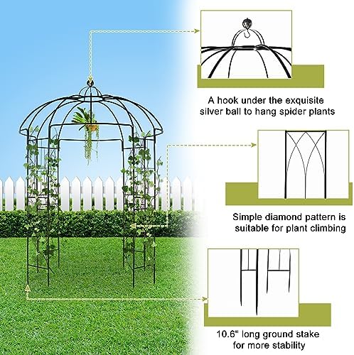 Metalowa pergola na pnącza