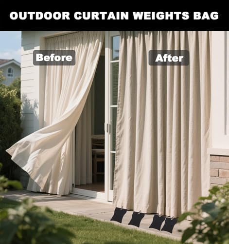 Czarne ciężarki na kurtyny plenerowe