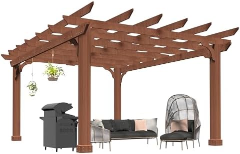 Cedrowa pergola płaska 3x3,6 m
